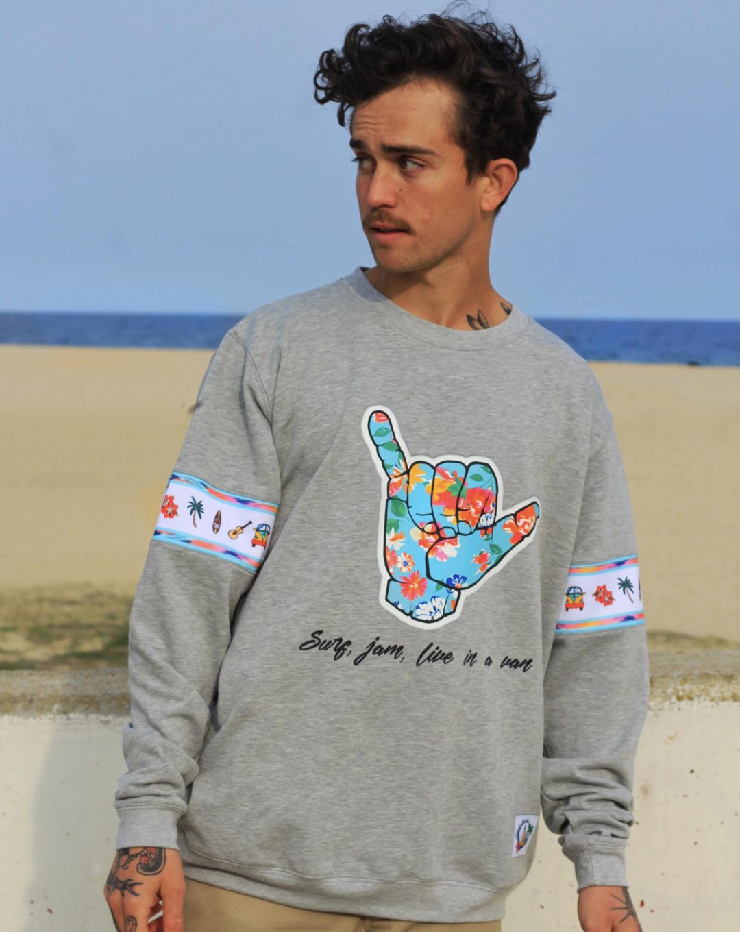 Sudadera Surf, Jam, Live in a Van